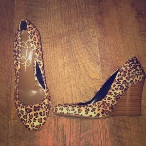 Jessica Simpson Leopard Wedges